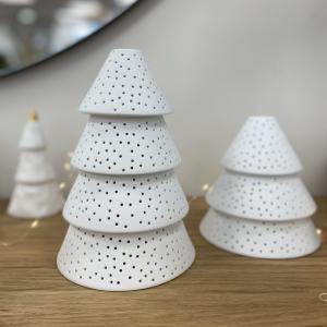 Photophore Porcelaine Sapin GM