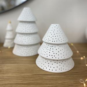 Photophore Porcelaine Sapin PM