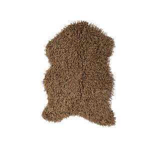 Tapis peau bouclette otave camel