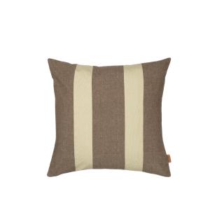 Coussin outdoor rayé brown