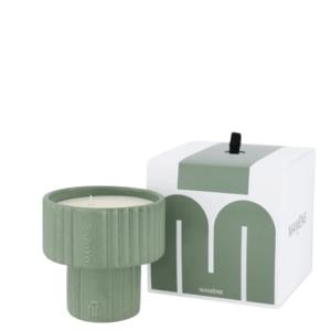 Bougie podium medium andy vert gris 200g