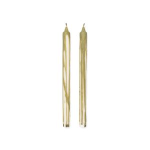Dryp candles - set of 2 - olive green