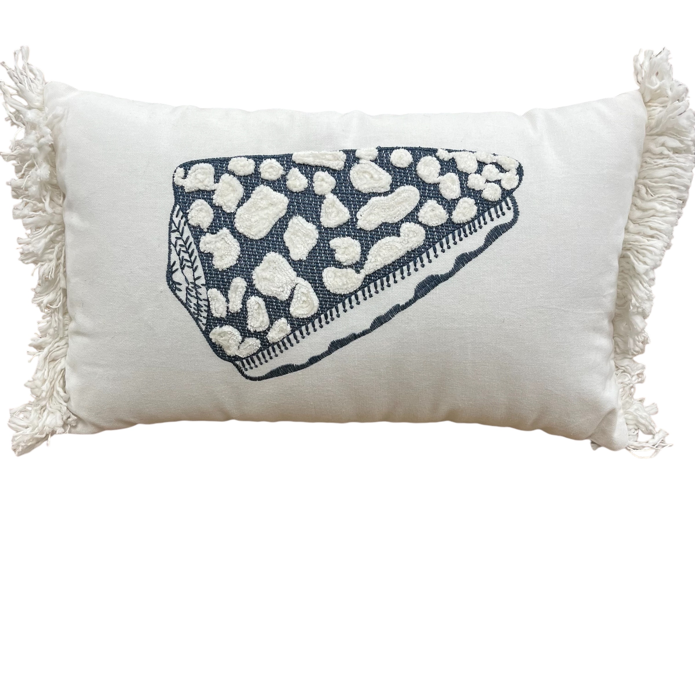 Coussin coquillage bleu 30x50