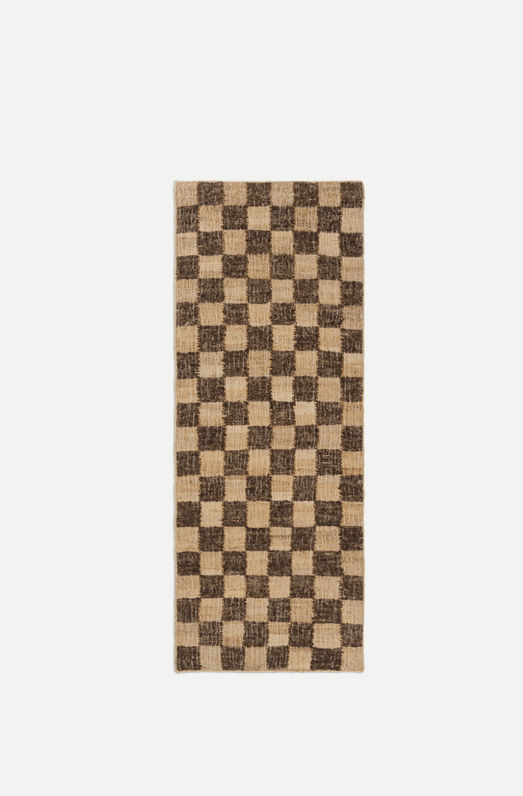 Tapis jute runner coffee 70x180